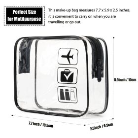 MODENGKONGJIAN TSA Approved Toiletry Bag, 3 Pcs Clear Toiletries Bags Quart Size Travel Makeup Cosmetic Bag for Women Men