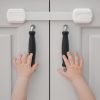 Child Safety Cabinet Locks for Babies (2 Pack) Child Proof Latches for Cabinets and Drawers Doors, Baby Proofing Cabinet Strap Locks for Cupboards