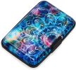 Credit Card Holder, RFID Blocking, Aluminum Alloy Hard Case, Small Business Metal Wallet for Women Men, Mandala