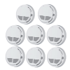 (8 Pack) Smoke Alarm Detector Home Fire Safety Sensor Alert Battery Included (Logistics only For USPS.TK/TMEU only For self-pickup)