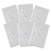 6-Pack Safety Innovations Self-Closing Outlet Covers (For Center Screw Outlets Only) - Measures 3"Wide x 4.75"High-An Alternative To Wall Socket Plugs