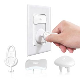 Baby Safety Plug Covers - 32 Pcs Child Electrical Plugs Proofing Socket Protector Cover with 4 Keys for Us Home Wall Power Outlets 3-Prong/2-Prong