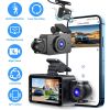 WiFi FHD 1080P 3 Channel Car Dash Cam Front Rear Inside With 32G MMC Card Motion Detection Loop Recording Infrared Night Vision Surveillance Car Camer