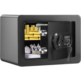 VEVOR Safe, 0.5 Cubic Feet Home Safe, Steel Security Safe with Digital Keypad and 2 Keys, Wall-Mounted Cabinet Safe Protect Cash, Gold, Jewelry