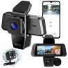 1080P FUD 3 Channel WiFi Dash Cam 170° Wide Angle Triple Car Camera With IR Night G-Sensor Motion Detection Loop Recording App Control Support 128G Ma