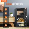 VEVOR Single Door 4.0 cu.ft Safe Box with Key Lock, Password & Fingerprint, Safe Lock Box with Fireproof Bag, Key Rack, LED Light