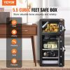 VEVOR Double Doors 5.5 cu.ft Safe Box with Key Lock & Password, Safe Lock Box with Fireproof Bag, Key Rack, LED Light