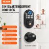 VEVOR Fingerprint Door Lock, with Fingerprint/Keypad Code/Key, One-Time and Anti-Peeking Password, Silent Mode, Constant Unlock Mode