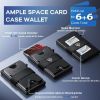Mens Business Card Holder, Slim Card Wallet for Men and Women,  RFID Blocking Wallet with Pop-Up Function, Thin Design, Metal Cases Holds 6+6 Cards