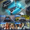 4 Channel Car Dash Cam with 128G MMC Card 1080P Front 720P Left Right 480P Rear G-Sensor Parking Monitor Loop Recording Night Vision 360° Surveillance