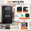 VEVOR Double Doors 5.5 cu.ft Safe Box with Key Lock & Password, Safe Lock Box with Fireproof Bag, Key Rack, LED Light