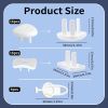 Baby Safety Plug Covers - 32 Pcs Child Electrical Plugs Proofing Socket Protector Cover with 4 Keys for Us Home Wall Power Outlets 3-Prong/2-Prong