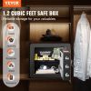 VEVOR Safe, 1.2 Cubic Feet Home Safe, Steel Security Safe with Digital Keypad and 2 Keys, Cabinet Safe with Fire-proof Bag, Protect Cash, Gold