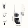 Dual eye gun ball linkage monitoring camera, panoramic+detail dual camera, high-definition security more comprehensive