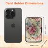 Credit Card Holder for Women, RFID Blocking, Aluminum Alloy Hard Case, Small Metal Wallet for Women Men, Happy Flower