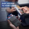 Mens Business Card Holder, Slim Card Wallet for Men and Women,  RFID Blocking Wallet with Pop-Up Function, Thin Design, Metal Cases Holds 6+6 Cards