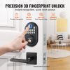 VEVOR Fingerprint Door Lock, with Fingerprint/Keypad Code/Key, One-Time and Anti-Peeking Password, Silent Mode, Constant Unlock Mode