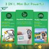 3 In 1 1000X Kids' Microscope Telescope Camera Handheld USB Mini Microscope with LED Light 6 Sample Slides 32G MMC Card for Boys Girls Aged 6+ Years O