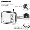 MODENGKONGJIAN TSA Approved Toiletry Bag, 3 Pcs Clear Toiletries Bags Quart Size Travel Makeup Cosmetic Bag for Women Men