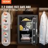 VEVOR Safe, 2.2 Cubic Feet Home Safe, Steel Security Safe with Fingerprint, Digital Keypad and 2 Keys, Cabinet Safe with Large Fire-proof Bag