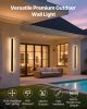 VEVOR Outdoor Wall Lights, 2 Pack, 47.2 Inch Long Strip Modern Exterior Wall Sconce Light Fixtures, 2700K-6000K, IP65 Waterproof Anti-Rust