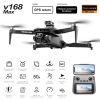 V168 GPS Obstacle Avoidance Aerial Photography Drone, 4-Axis Quadcopter with One Key Return & WiFi Camera