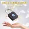Fingerprint Padlock, Pothunder Smart Padlock, Locker Lock, Fingerprint Lock with APP Unlock, USB Rechargeable, Suitable for Gym Locker, Door