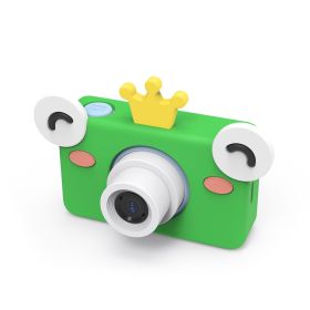 Digital Photo Camera For Children Mini Eduction Toy Kids Camera Boys Girls Gift Video With 16 32 Gb Sd Card Silicon Coat Camaras (Bundle: With 16GB Card, Color: Frog)