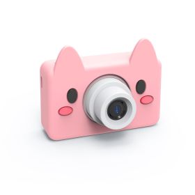 Digital Photo Camera For Children Mini Eduction Toy Kids Camera Boys Girls Gift Video With 16 32 Gb Sd Card Silicon Coat Camaras (Bundle: With 32GB Card, Color: Piggy)