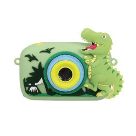 3D Cartoon Digital Camera Dinosaur Animal Shark Unicorn 20MP Children Mini Cameras Toy Take Pictures And Videos Play Games (Bundle: Standard, Color: Black)