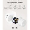 GHome Smart Mini Plug Compatible with Alexa and Google Home, WiFi Smart Outlet Socket Remote Control with Timer Function, Only Supports 2.4GHz Network